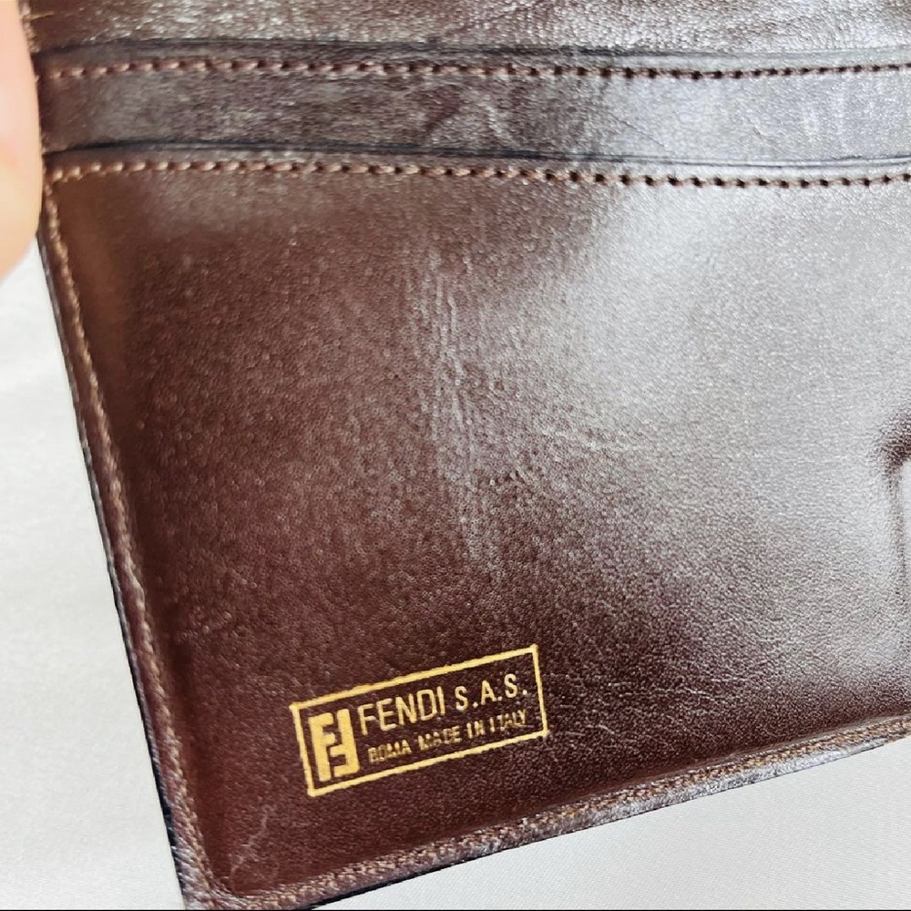 Fendi Vintage Zucca Monogram Canvas & Leather Clutch Wallet - Picture 13 of 15